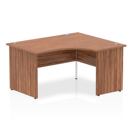 Isle 140cm Walnut Right Computer Desk With Panel End Leg