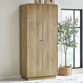 Issaquah Wooden Wardrobe With 2 Doors - Oak