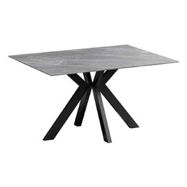 Iveran Ceramic Dining Table in Matt Grey