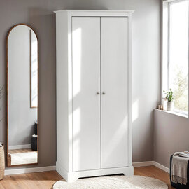 Iverion Wooden Wardrobe with 2 Doors in White