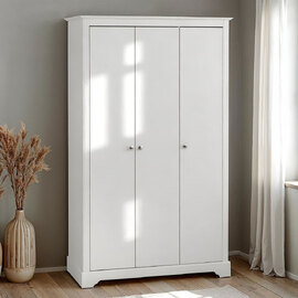 Iverion Wooden Wardrobe with 3 Doors in White