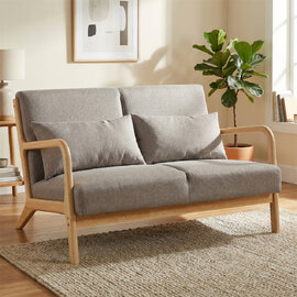 Iverox Fabric 2 Seater Sofa in Stone