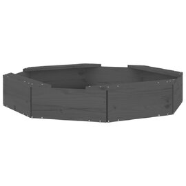 Ivins 111cm Wooden Octagon Kids Sandbox - Grey