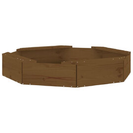 Ivins 111cm Wooden Octagon Kids Sandbox - Honey Brown