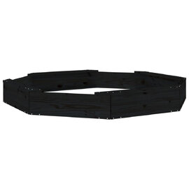 Ivins 159.5cm Wooden Octagon Kids Sandbox - Black