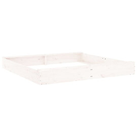 Ivins 160cm Wooden Square Kids Sandbox - White