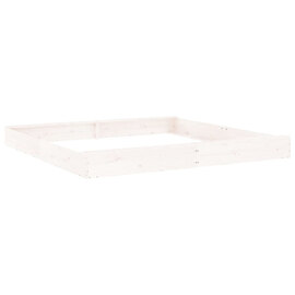 Ivins 200cm Wooden Square Kids Sandbox - White