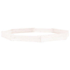 Ivins 232cm Wooden Octagon Kids Sandbox - White