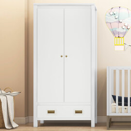 Ixtano Wooden Wardrobe with 2 Doors in White