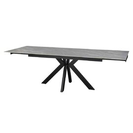 Ixtaro Ceramic Extending Dining Table in Matt Grey