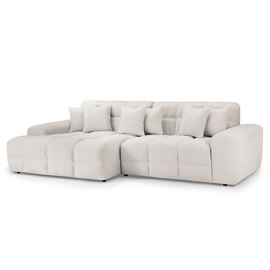 Jackson Fabric Left Hand Corner Sofa In Beige
