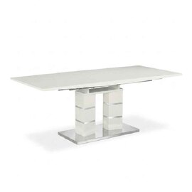 Jasna High Gloss Extending Dining Table in White