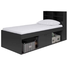 Jasper Wooden Low Single Bed In Black