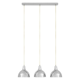 Jaspro 3 Metal Shades Pendant Light In Chrome
