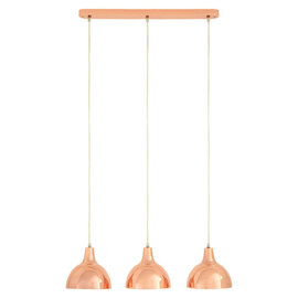 Jaspro 3 Metal Shades Pendant Light In Copper