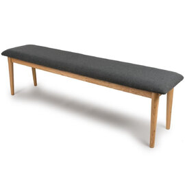 Javion 160cm Wooden Dining Bench In Natural Oak
