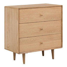 Javion Wooden Chest Of 3 Drawers In Natural Oak