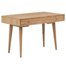 Javion Wooden Laptop Desk With 1 Drawer In Natural Oak