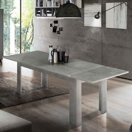 Jennings Large Wooden Extending Dining Table In Bronx Concrete