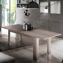 Jennings Large Wooden Extending Dining Table In Elm