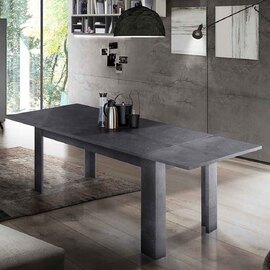 Jennings Large Wooden Extending Dining Table In Slate