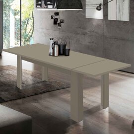 Jennings Medium Wooden Extending Dining Table In Taupe