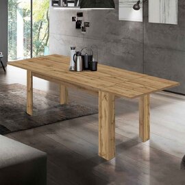 Jennings Medium Wooden Extending Dining Table In Wotan Oak