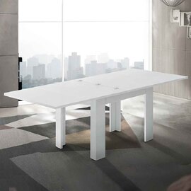 Jennings Small High Gloss Folding Dining Table In White