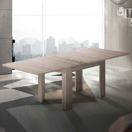 Jennings Small Wooden Extending Dining Table In Elm