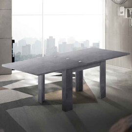 Jennings Small Wooden Extending Dining Table In Slate