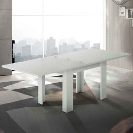 Jennings Small Wooden Extending Dining Table In White larch