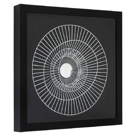 Jenvora Iron Wire Sunburst Wall Art in Black And Silver