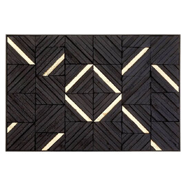 Jenvora Wood Carving Wall Art in Black