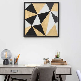 Jenvora Wooden Geo Wall Art in Multicolour
