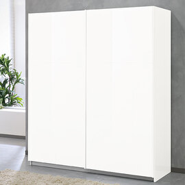 Jessica Extra Large Gloss Sliding Door Wardrobe In White