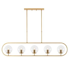 Jewel 5 Light Metal Ceiling Pendant Light in Gold