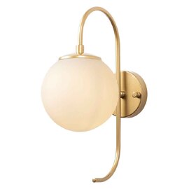 Jewel Metal Wall Lamp in Gold and White