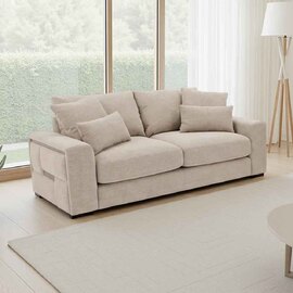 Jexaro Fabric 2 Seater Sofa in Beige