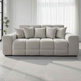 Jisaro Fabric 3 Seater Sofa in Black