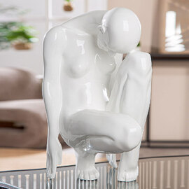 Jisora Synthetic resin Abstract Love Sculpture in White