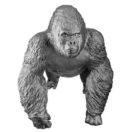 Jisora Synthetic Resin Gorilla Sculpture in Black