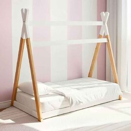 Joliette Wooden Toddler House Bed In White