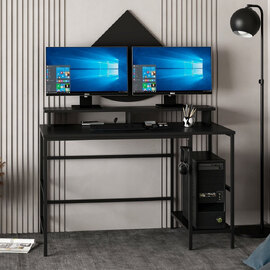Jomix Wooden Computer Desk in Black