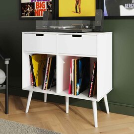 Jordan Wooden Office Filing Cabinet with 2 Drawers in White
