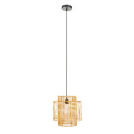 Julia Rattan Overlapping Ceiling Pendant Light In Natural