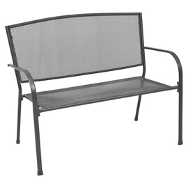 Kaira Steel And Mesh Garden Seating Bench In Anthracite