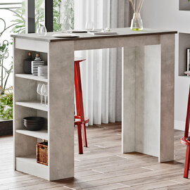 Kaizen Rectangular Wooden Bar Table in Grey