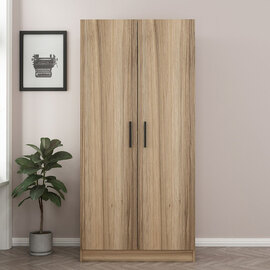 Kale H210cm Wooden Wardrobe with 2 Doors in Oak