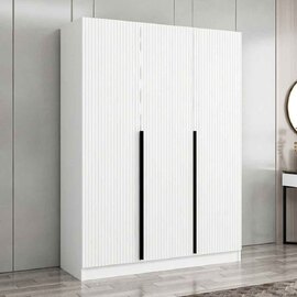 Kale Wooden Wardrobe with 3 Doors in White
