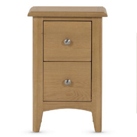 Kamiah Wooden Bedside Cabinet With 2 Drawers In Oak